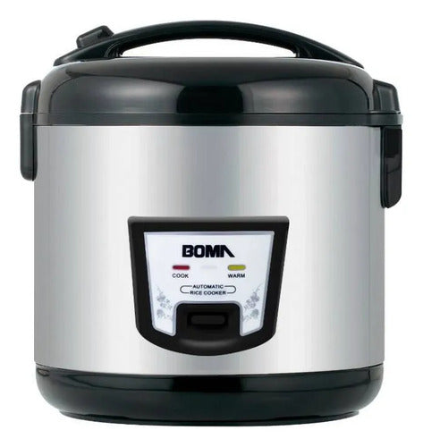 Olla Arrocera Electrica Boma 4 Litros Antiadherente Negro 50/60hz