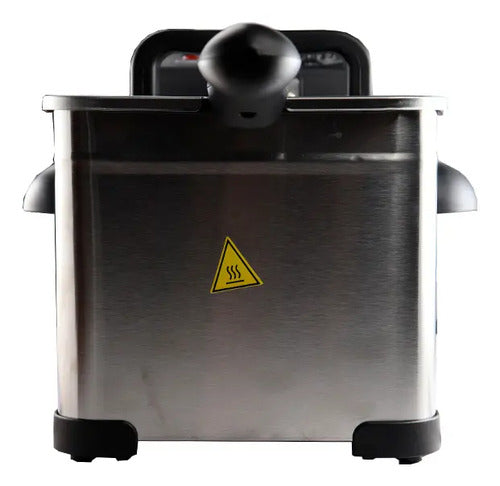 Freidora Con Aceite 2000w Rotel Acero Inox Color Gris