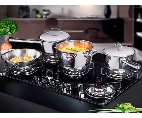 Juego De Batería De Cocina 4 Piezas Allegra Tramontina 65650 Plateado