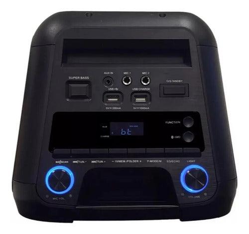Parlante Panavox Party Tws 50w Inalámbrico Led Negro