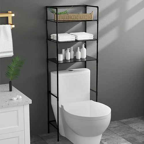 Mueble Organizador Water Inodoro De Metal Baño 3 Estantes