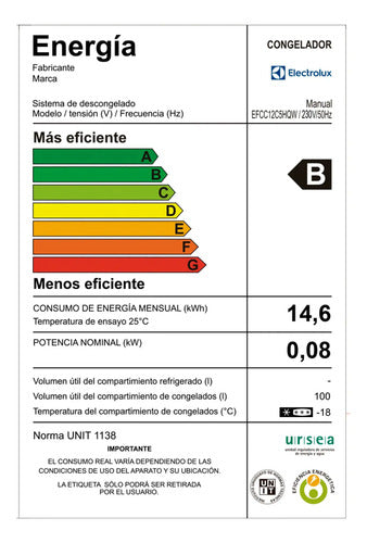 Freezer Horizontal Electrolux 100 Litros Efcc12c5hqw Blanco