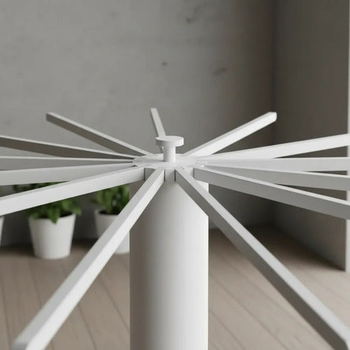 Tender Plegable Circular De Pie 12 Varillas Aluminio