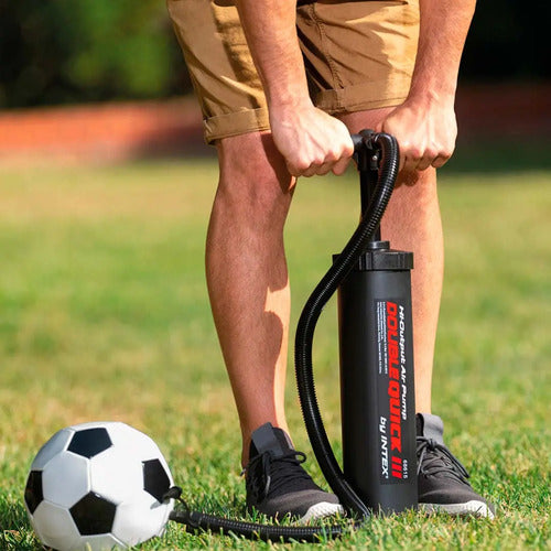 Inflador Doble Accion 37cm Intex Lh-3250 Negro