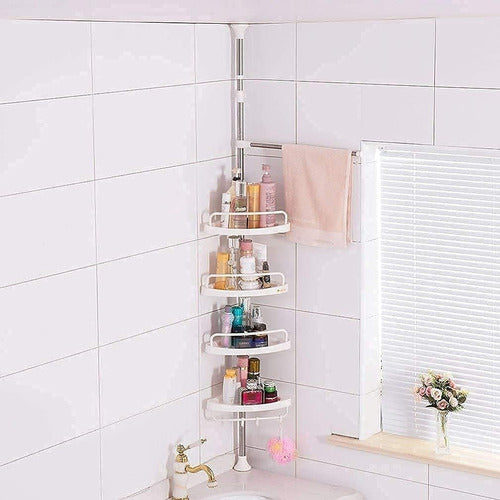 Esquinero Baño Ducha Organizador Estantería Regulable