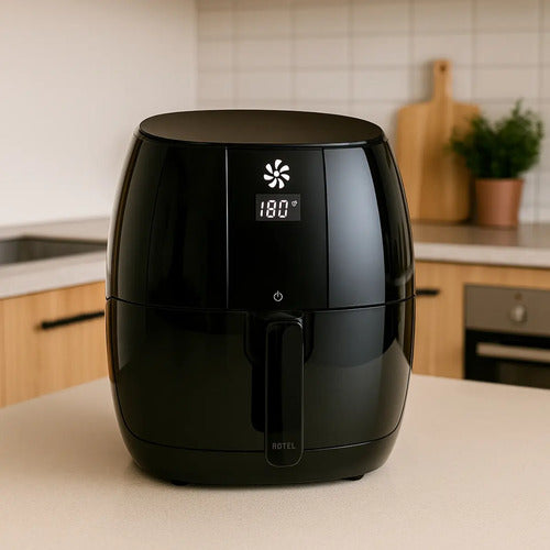 Freidora Sin Aceite 4 Litros Aira Digital Rotel Negro