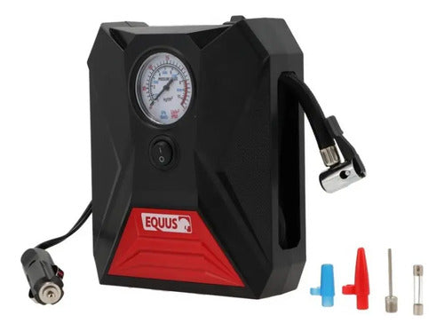 Compresor Inflador De Neumáticos 12v C/luz Led Equus