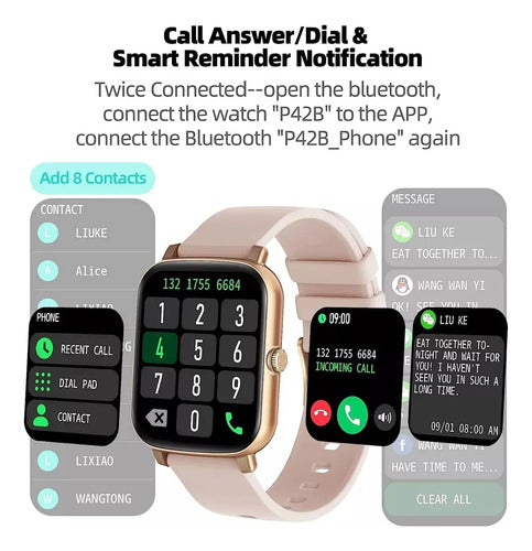 Smartwatch Teloconsigo Tlc Mvefoit 1.7  Resistente Agua