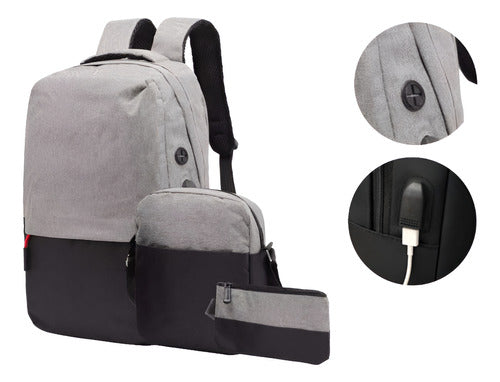 Mochila Para Laptop X3 Pcs 16 Pulgadas 40x27