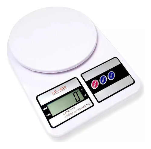Balanza Digital Para Cocina De 1 Gr Hasta 10 Kg Vigore Blanco 10 Kg