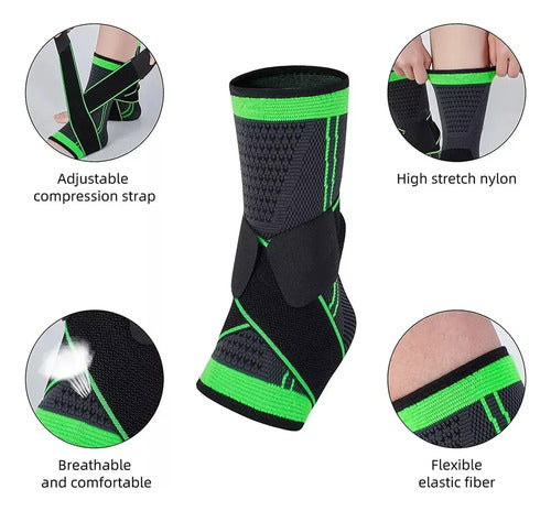 Tobillera De Ultra Compresión Lesiones Proteccion Ajustable Disponible