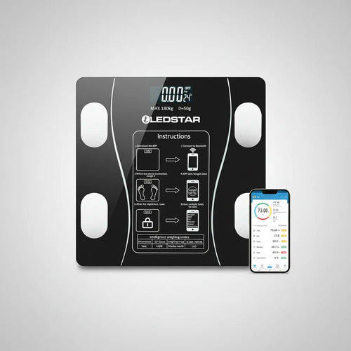 Balanza Digital Inteligente Bluetooth Control Peso Salud