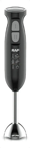 Mixer Raf Negro 4 En 1 Acero Inoxidable Picador Batidor Vaso Medidor