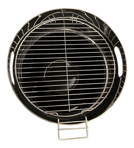 Grill A Carbón Asador Tcp 400 Acero Inoxidable Tramontina Color Cromo Brillante