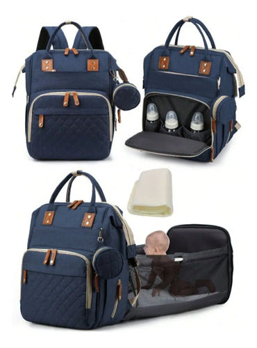 Mochila Maternal Convertible Con Cambiador Disponible Oxford