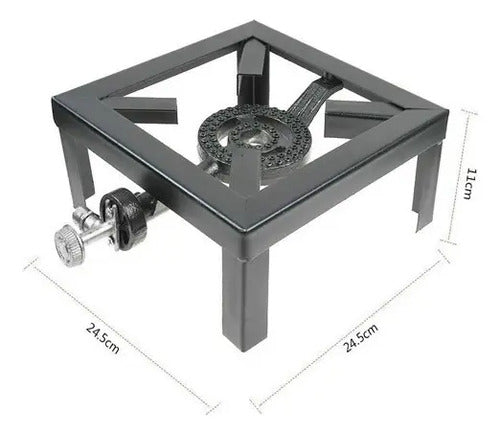Anafe Cocina Quemador A Gas Una Hornalla Portatil Hornalla Negro