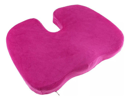 Almohadon Cojin Viscoelastico Lumbar Para Asiento Noobe Blanco/celeste No