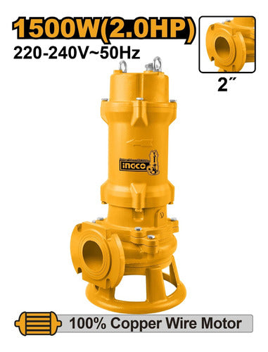 Bomba Sumergible C Triturador Pozo Negro 1500w 20m