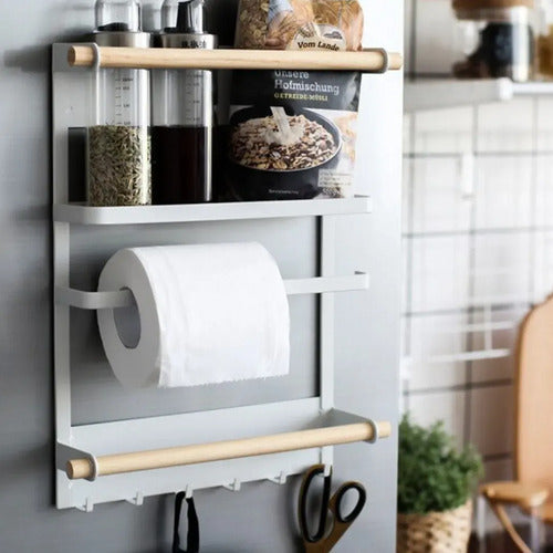 Estante Estanteria Organizador Magnetico Cocina Heladera Blanco