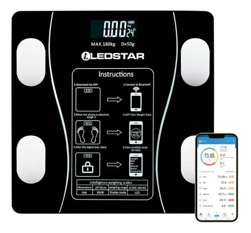 Balanza Digital Inteligente Bluetooth Control Peso Salud