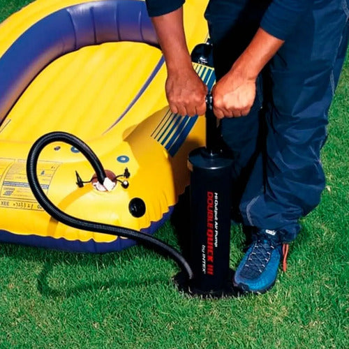 Inflador Doble Accion 37cm Intex Lh-3250 Negro