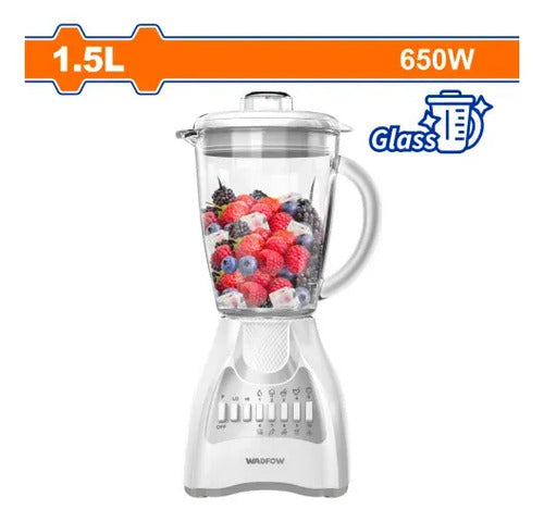 Licuadora 1.5l 650w Jarra Vidrio 10 Vel Wadfow Wzz4511t Blanco