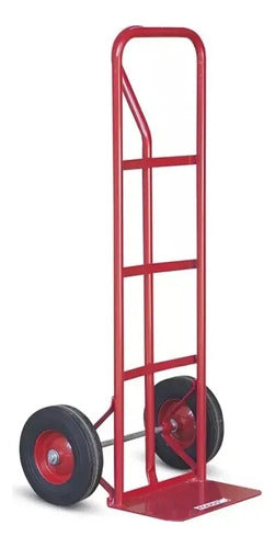 Carro Carrito Carretilla Industrial Ruedas Macizas 250kg Rojo