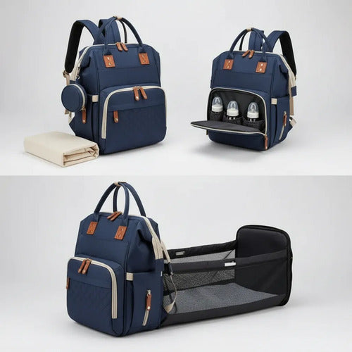 Mochila Maternal Convertible Con Cambiador Disponible Oxford