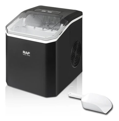 Maquina Para Hacer Hielo Raf R.0302 Limpiado Automatico Negro