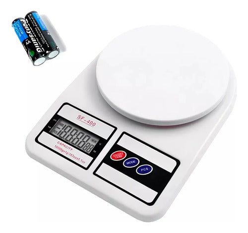 Balanza Digital Para Cocina De 1 Gr Hasta 10 Kg Vigore Blanco 10 Kg