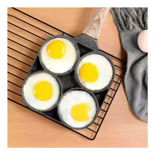 Sarten Antiadherente Desayunos Cocina Huevos Tortillas Gris