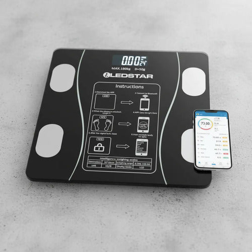 Balanza Digital Inteligente Bluetooth Control Peso Salud