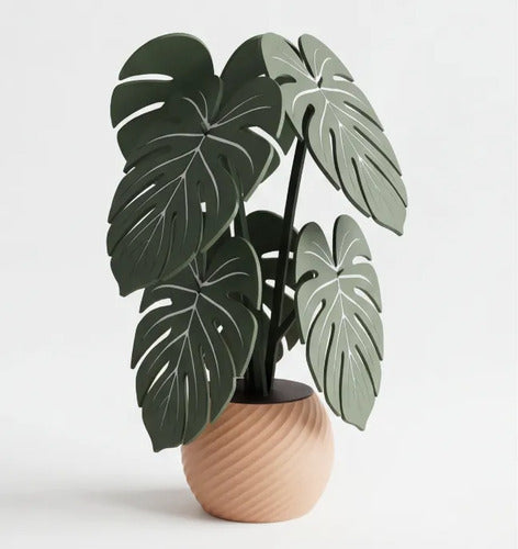 Posavasos Apoya Vasos Planta Diseño Moderno Naturalista Verde Oscuro