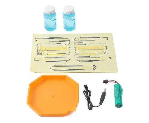 Pistola De Burbujas X69 Recargable Burbujero Niños Juguete Naranja