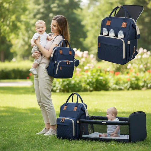 Mochila Maternal Convertible Con Cambiador Disponible Oxford