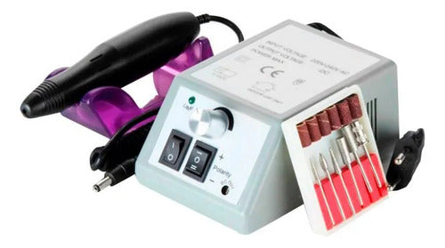 Torno Profesional Manos Y Pies Set Manicura Y Pedicura Negro / Gris