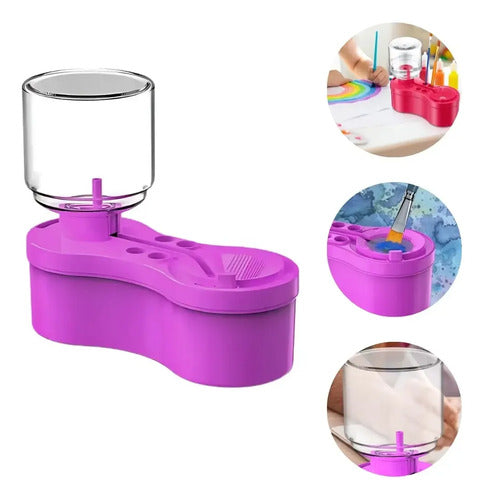Limpiador De Pinceles Y Brochas Con Dispensador De Agua