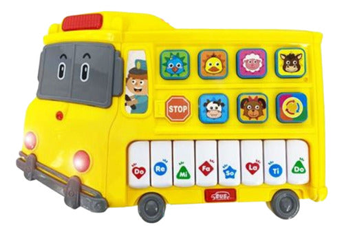 Piano Musical Bus Con Luz Y Música Juguete Didáctico