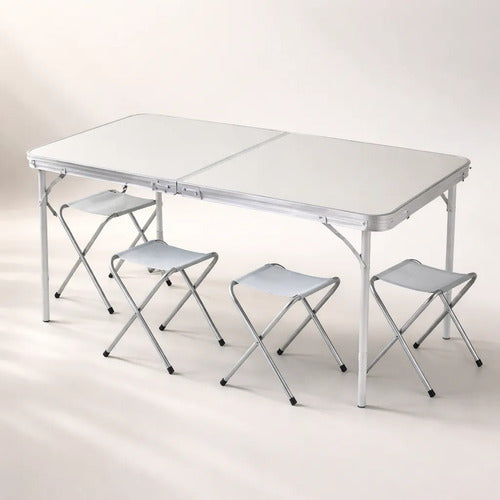 Mesa Plegable Camping Aire Libre 120x60x55cm