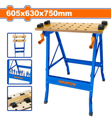 Mesa De Trabajo Plegable 60.5x63x75cm 100kg Wadfow