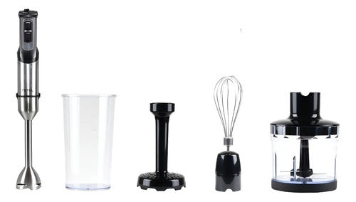 Mixer Rotel Mega 4 1000w Acero Inoxidable Y Negro 220v 50 Hz - Acero Inoxidable/negro