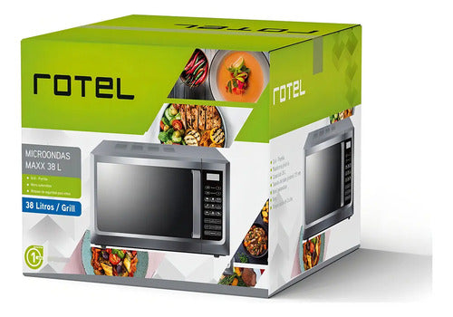 Microondas Rotel 38l Gris Digital Con Grill 1.5kw
