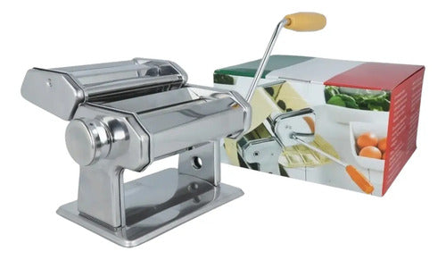 Maquina Para Pastas Tallarines Estirar Masa Grande Plateado