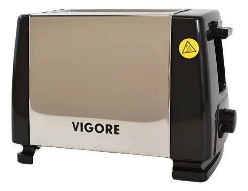 Tostadora Vigore Acero Inoxidable 700w Plateado
