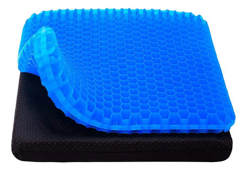 Cojin De Gel Almohadon Vicoelsatico Premium Funda De Relgao Celeste