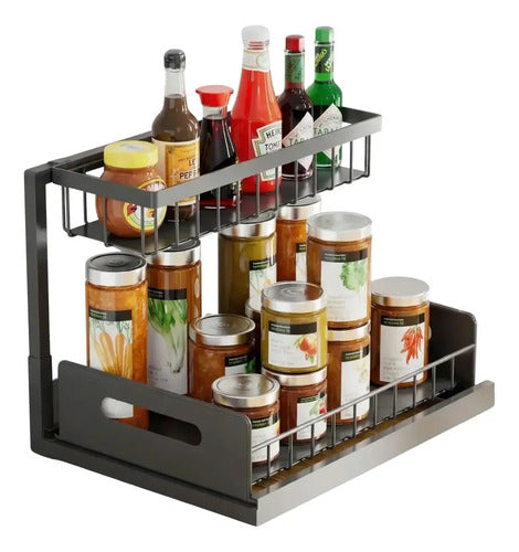Organizador Deslizante Multiuso 2 Niveles Cocina Baño