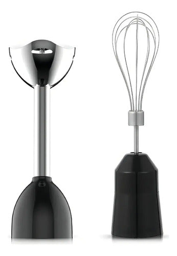 Mixer Raf Negro 4 En 1 Acero Inoxidable Picador Batidor Vaso Medidor