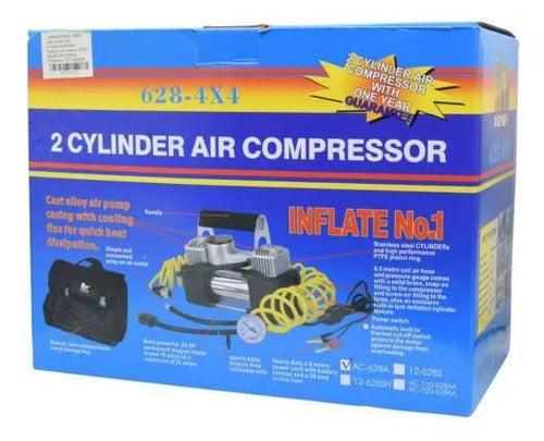 Compresor De Aire Portátil 12v 2 Cilindros