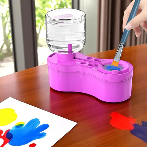 Limpiador De Pinceles Y Brochas Con Dispensador De Agua