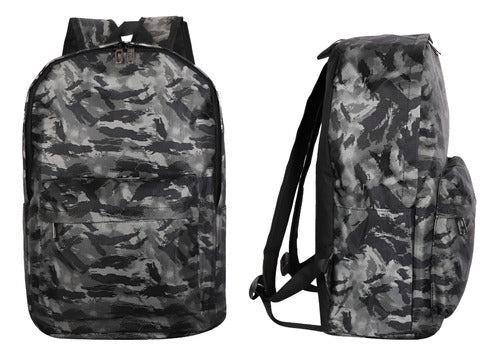 Mochila Urbana Camuflada Simil Militar